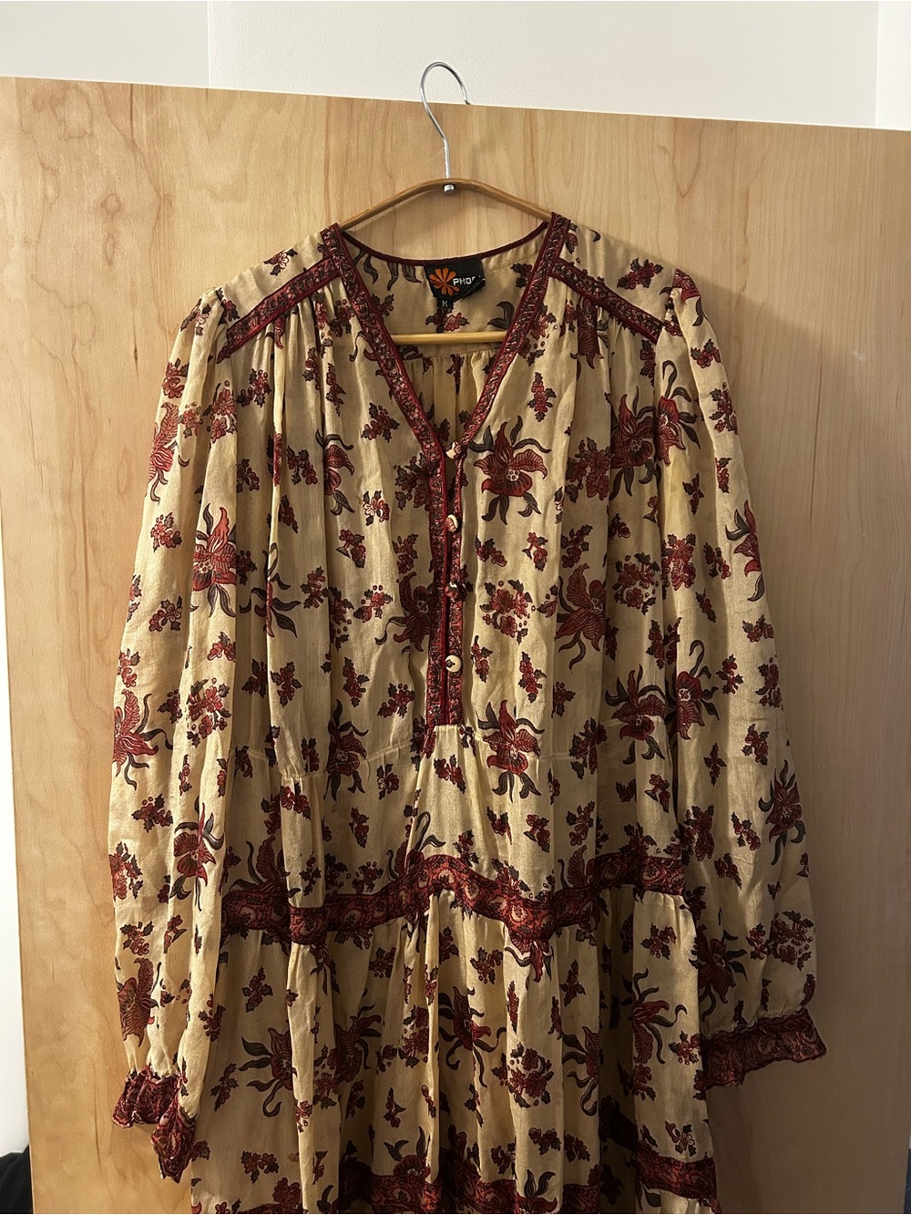 PHOOL 100% silk made in India Dress